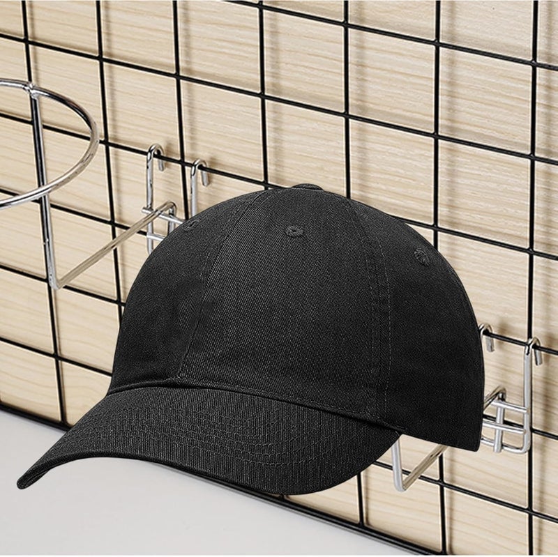 QoTang 6-Pack Hat Displayer - Metal Gridwall Rack with Hooks for Retail & Home - Image 5